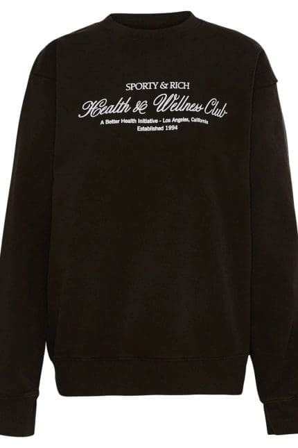 Sporty & Rich Logo Printed Crewneck Sweatshirt