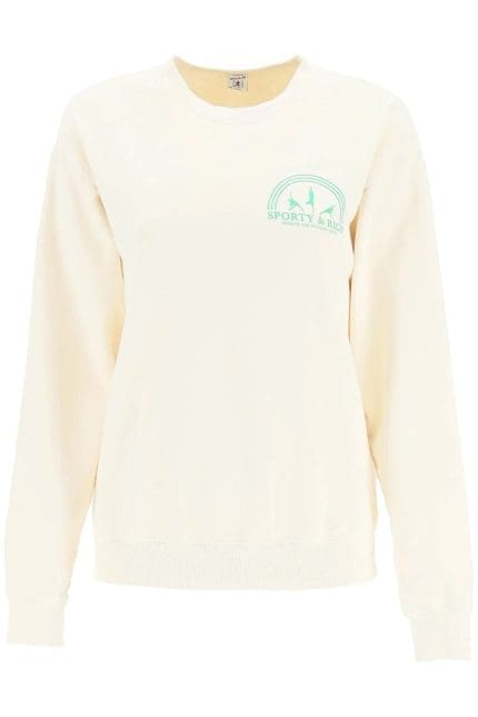 Sporty & Rich Graphic Print Crewneck Sweater