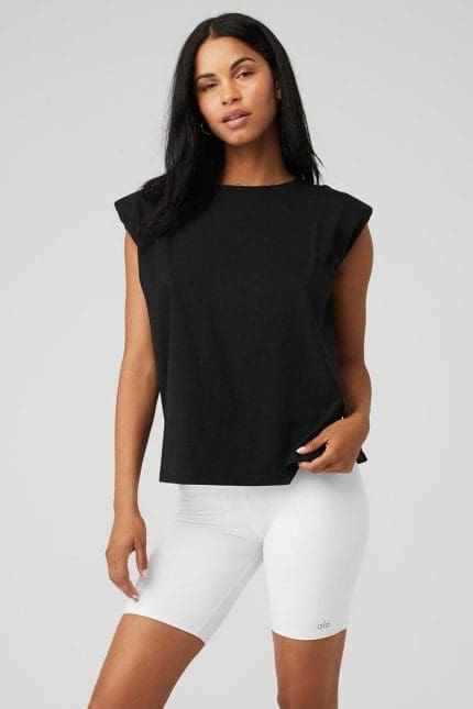 Headliner Shoulder Pad Sleeveless Tee