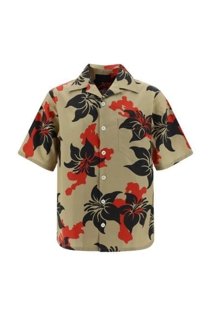 Prada Floral Printed Short-Sleeved