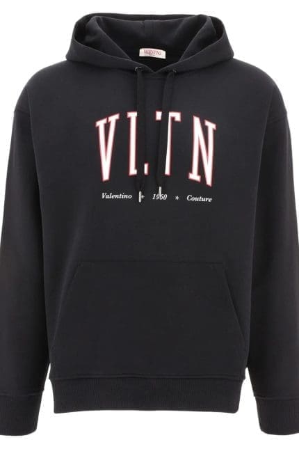 Valentino VLTN Logo Printed Drawstring Hoodie