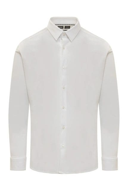 Boss Hugo Boss Curved Hem Button-Up Shirt