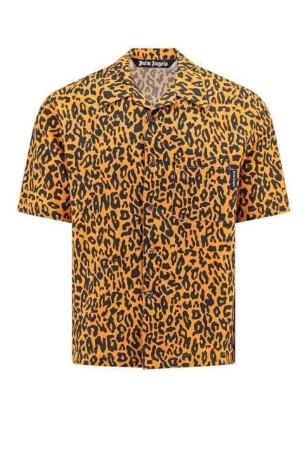Palm Angels Animal Print Short-Sleeved Shirt