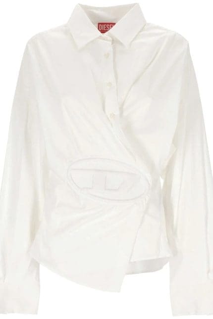 Diesel Logo Embossed Long-Sleeved Shirt